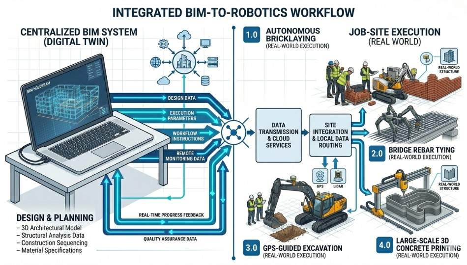 Diagram showing BIM model
